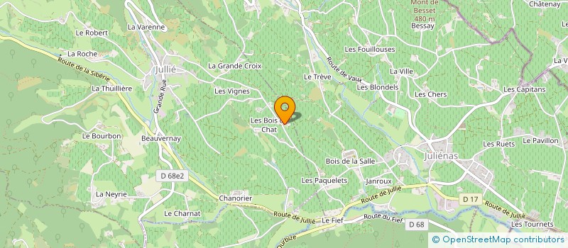 localisation de l'entreprise MONSIEUR BERNARD JULLIARD  JULLIE