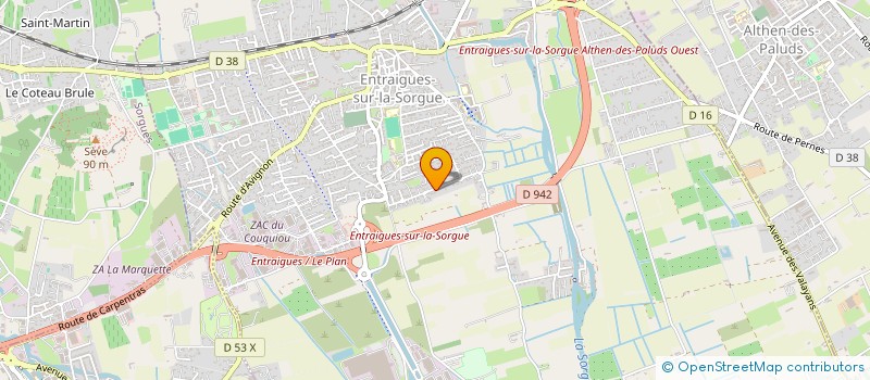 localisation de l'entreprise MONSIEUR BERNARD JUSTON  ENTRAIGUES-SUR-LA-SORGUE