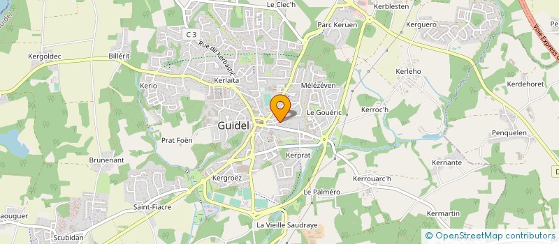 localisation de l'entreprise MONSIEUR BERNARD KERHELLO  GUIDEL