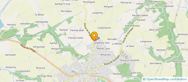 localisation de l'entreprise MONSIEUR BERNARD KERVIEL  PLONEOUR-LANVERN