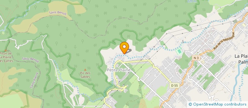 localisation de l'entreprise MONSIEUR BERNARD KIESER  LA PLAINE-DES-PALMISTES