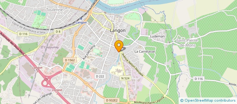 localisation de l'entreprise MONSIEUR BERNARD LACAZE à LANGON