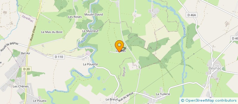 localisation de l'entreprise MONSIEUR BERNARD LAFARGE  SAINT-MARTIN-LE-VIEUX