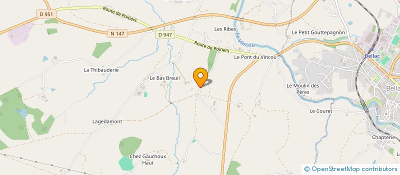 localisation de l'entreprise MONSIEUR BERNARD LAFLEUR à PEYRAT-DE-BELLAC