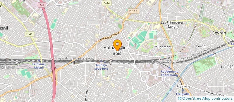 localisation de l'entreprise MONSIEUR BERNARD LAGRAIN à AULNAY-SOUS-BOIS