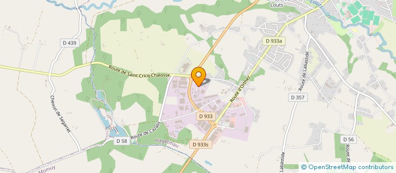 localisation de l'entreprise MONSIEUR BERNARD LAGRANDEUR  HAGETMAU