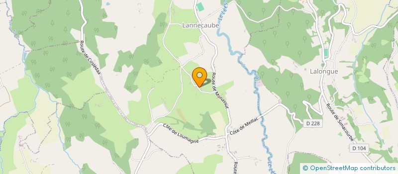 localisation de l'entreprise MONSIEUR BERNARD LAMUDE  LANNECAUBE