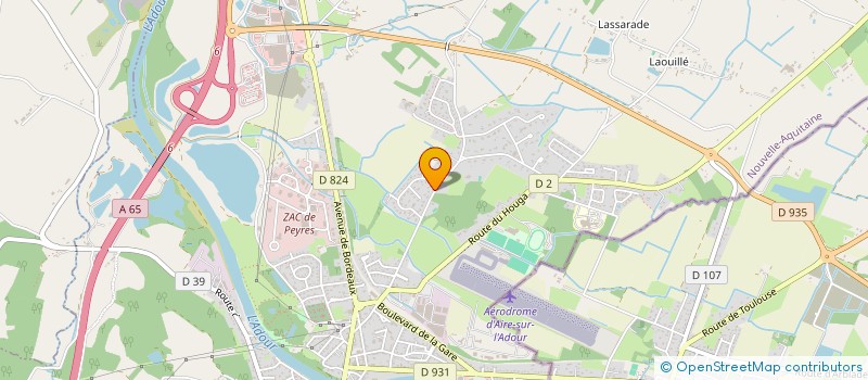 localisation de l'entreprise MONSIEUR BERNARD LASNAVERES  AIRE SUR L'ADOUR