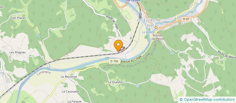 localisation de l'entreprise MONSIEUR BERNARD LATREILLE  LES EYZIES