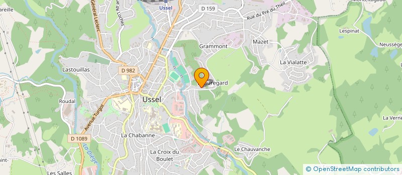 localisation de l'entreprise MONSIEUR BERNARD LAUBIE à USSEL