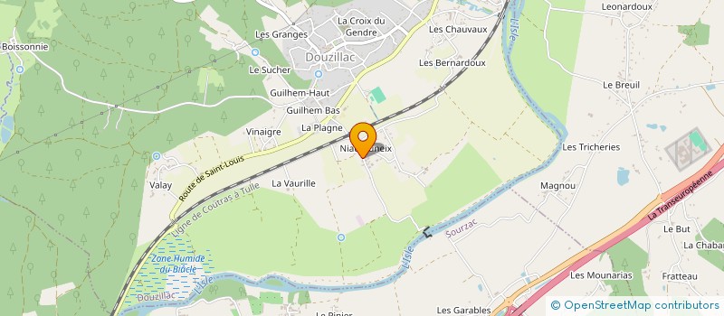 localisation de l'entreprise MONSIEUR BERNARD LAURENT  DOUZILLAC