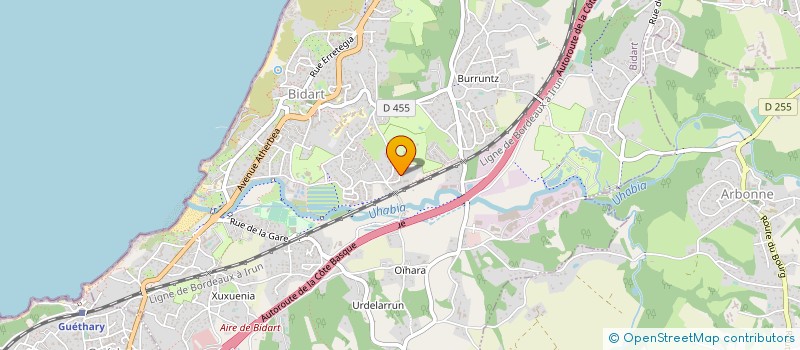 localisation de l'entreprise MONSIEUR BERNARD LAURIATHIO  BIDART