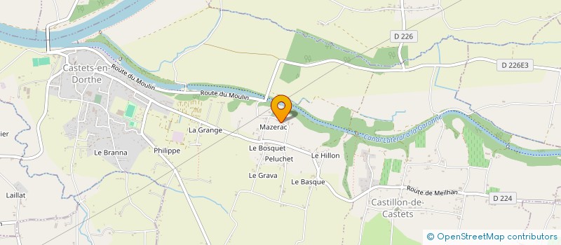 localisation de l'entreprise MONSIEUR BERNARD LAVIGNETTE  CASTETS ET CASTILLON