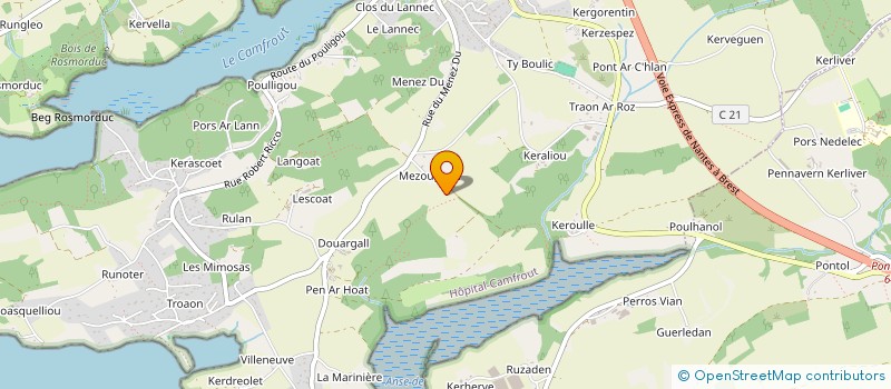 localisation de l'entreprise MONSIEUR BERNARD LE GALL  HOPITAL-CAMFROUT