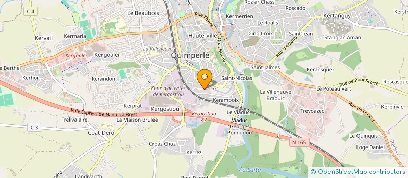 localisation de l'entreprise MONSIEUR BERNARD LE GOFF à QUIMPERLE