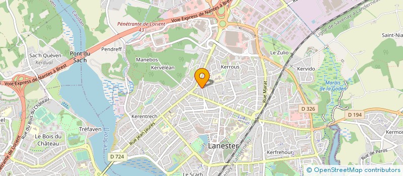 localisation de l'entreprise MONSIEUR BERNARD LE LUDEC  LANESTER