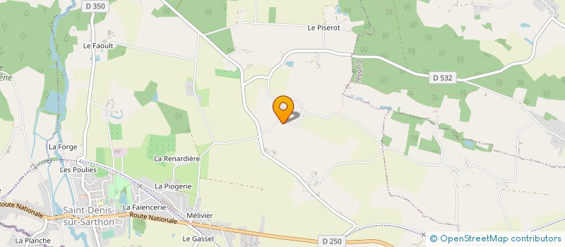 localisation de l'entreprise MONSIEUR BERNARD LECHAT à SAINT-DENIS-SUR-SARTHON
