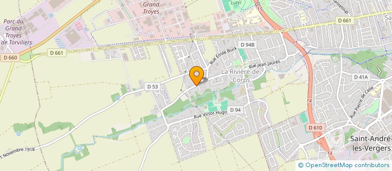 localisation de l'entreprise MONSIEUR BERNARD LECLERC  LA RIVIERE-DE-CORPS