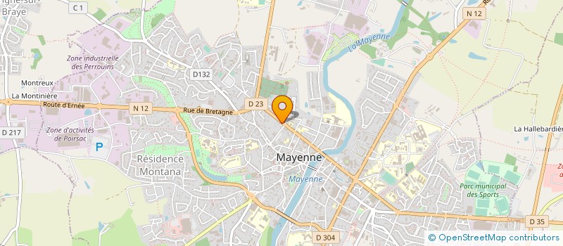 localisation de l'entreprise MONSIEUR BERNARD LECLERE à MAYENNE