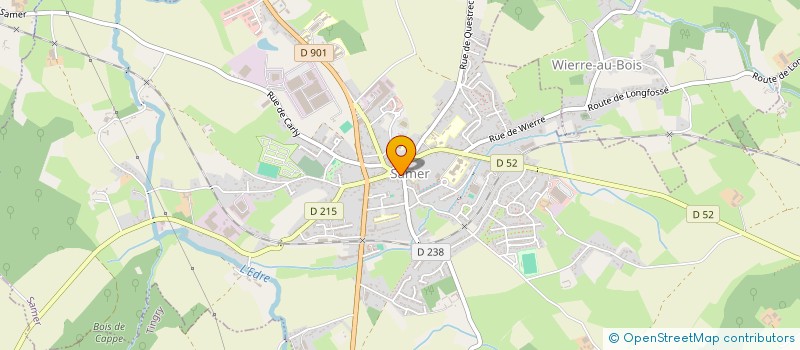 localisation de l'entreprise MONSIEUR BERNARD LEFEBVRE  SAMER