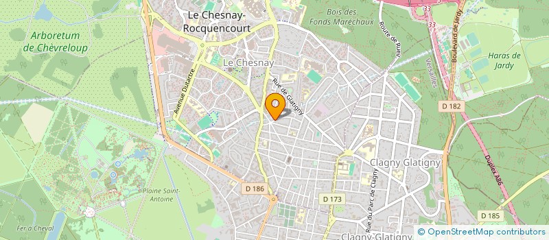 localisation de l'entreprise MONSIEUR BERNARD LEFEBVRE  LE CHESNAY-ROCQUENCOURT