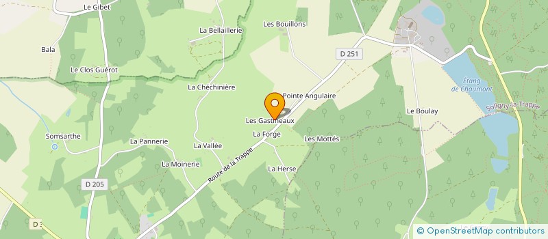 localisation de l'entreprise MONSIEUR BERNARD LEFEVRE  SOLIGNY-LA-TRAPPE