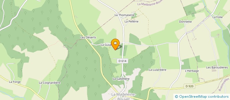 localisation de l'entreprise MONSIEUR BERNARD LEFEVRE à LA MADELEINE-BOUVET