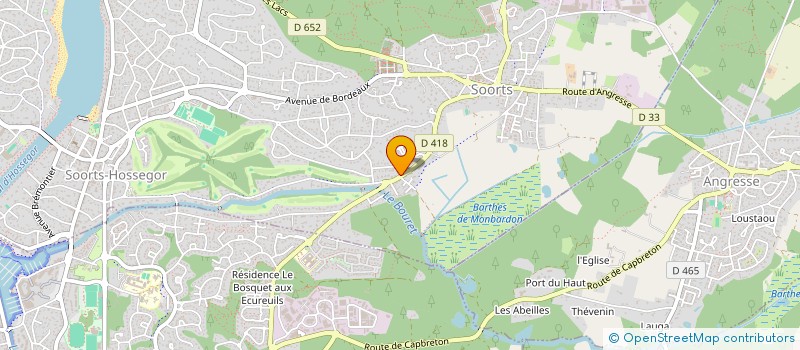 localisation de l'entreprise MONSIEUR BERNARD LEGROS  SOORTS-HOSSEGOR