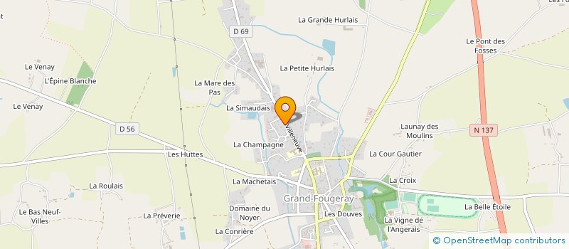 localisation de l'entreprise MONSIEUR BERNARD LELIEVRE à GRAND-FOUGERAY