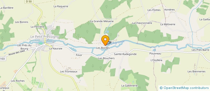 localisation de l'entreprise MONSIEUR BERNARD LELIEVRE  LE PETIT-PRESSIGNY