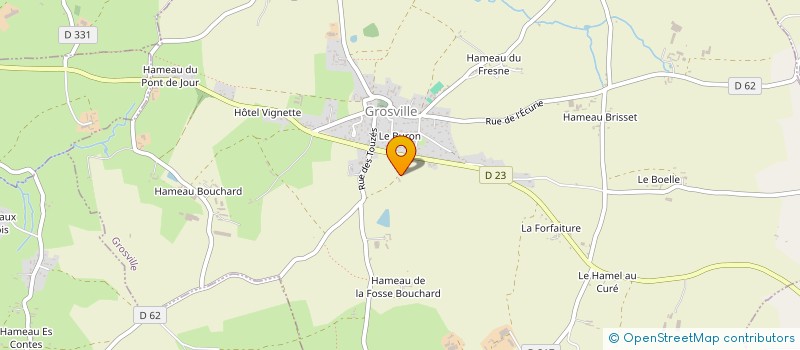 localisation de l'entreprise MONSIEUR BERNARD LETULLIER  GROSVILLE