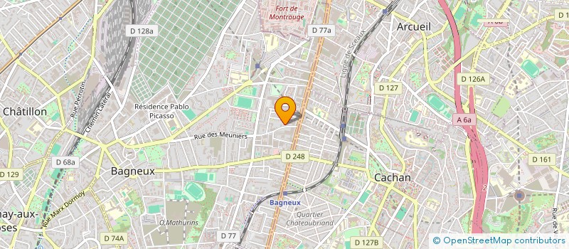 localisation de l'entreprise MONSIEUR BERNARD LEVAILLANT à BAGNEUX