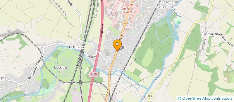 localisation de l'entreprise MONSIEUR BERNARD LHERVOIS  CHASSENEUIL-DU-POITOU