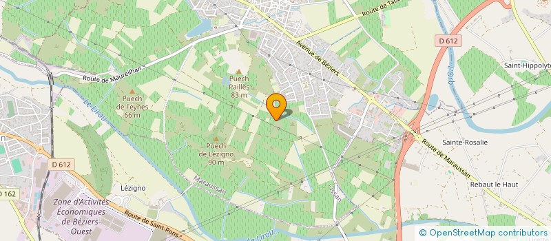 localisation de l'entreprise MONSIEUR BERNARD LLOBERA  CAZOULS-LES-BEZIERS