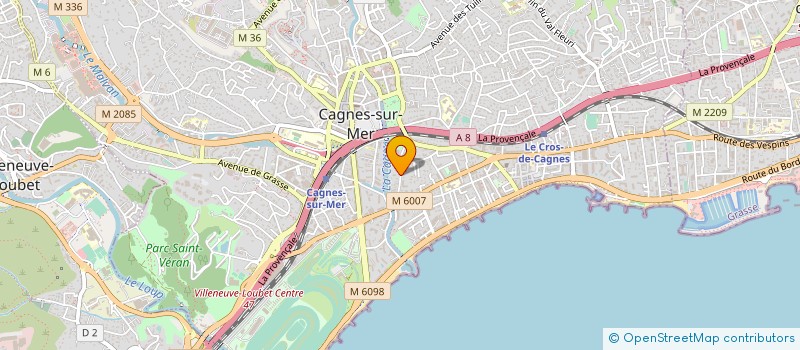 localisation de l'entreprise MONSIEUR BERNARD LOUCHE à CAGNES-SUR-MER