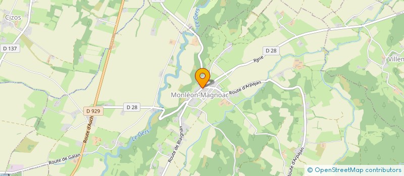 localisation de l'entreprise MONSIEUR BERNARD LOUGE  MONLEON-MAGNOAC