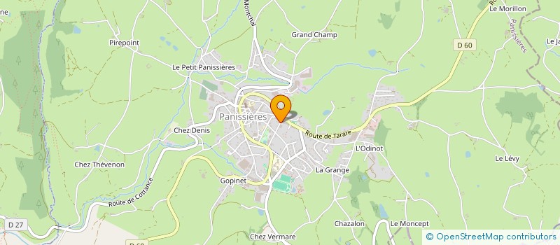 localisation de l'entreprise MONSIEUR BERNARD LUGAN  PANISSIERES