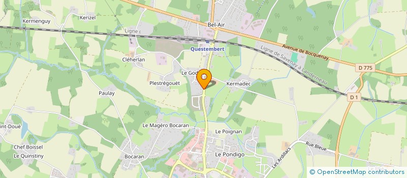 localisation de l'entreprise MONSIEUR BERNARD MAGNEN  QUESTEMBERT