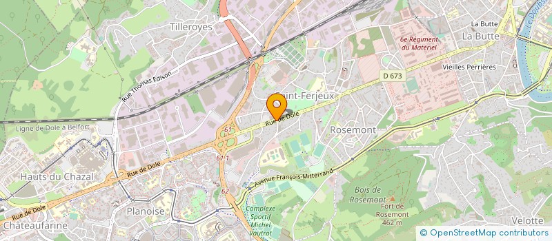 localisation de l'entreprise MONSIEUR BERNARD MAILLOTTE  BESANCON