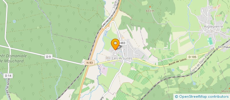 localisation de l'entreprise MONSIEUR BERNARD MAIRE  LES ARSURES