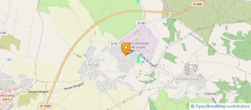 localisation de l'entreprise MONSIEUR BERNARD MALRIEU  LA LOUBIERE