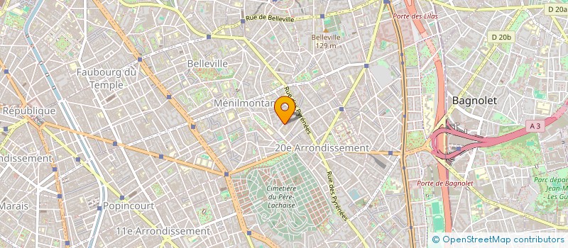 localisation de l'entreprise MONSIEUR BERNARD MANACH  PARIS 20