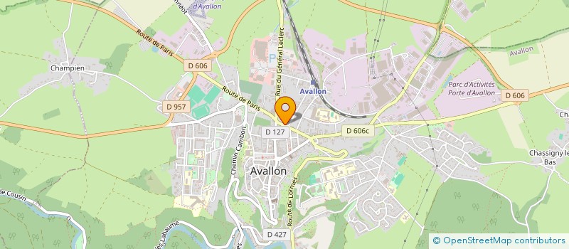 localisation de l'entreprise MONSIEUR BERNARD MANCHERON à AVALLON