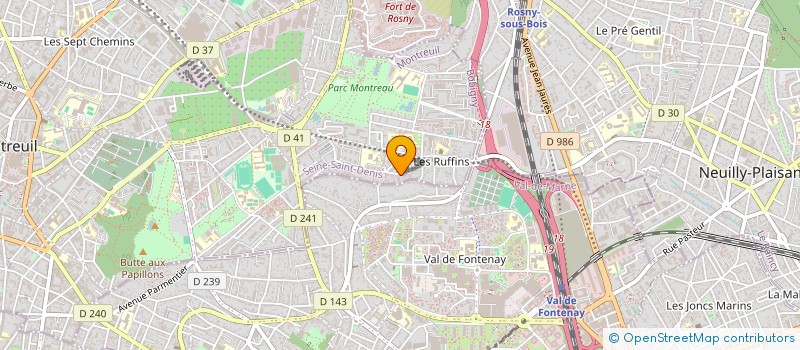 localisation de l'entreprise MONSIEUR BERNARD MANDELLI à MONTREUIL