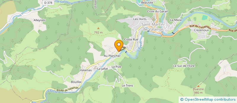 localisation de l'entreprise MONSIEUR BERNARD MANHAUDIER  SAINT-MARTIN-DE-VALAMAS