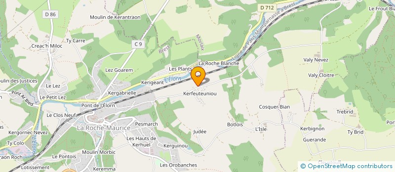 localisation de l'entreprise MONSIEUR BERNARD MARHADOUR  LA ROCHE-MAURICE