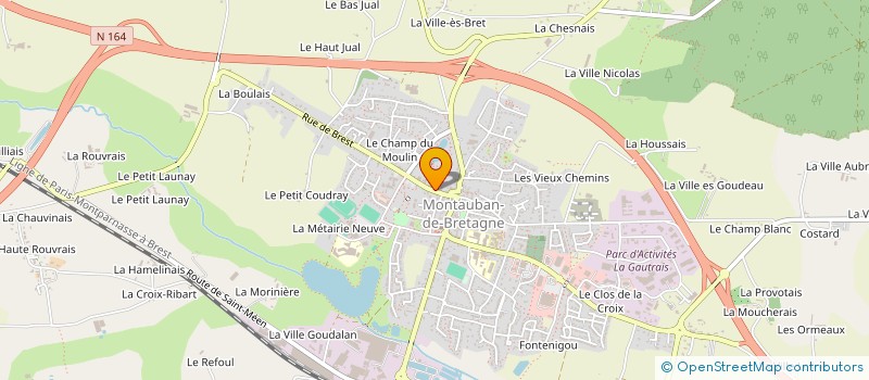 localisation de l'entreprise MONSIEUR BERNARD MARIAU  MONTAUBAN-DE-BRETAGNE