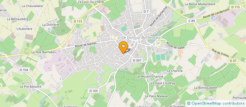 localisation de l'entreprise MONSIEUR BERNARD MARIOT à LE LOROUX-BOTTEREAU