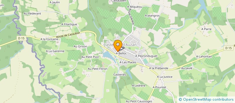 localisation de l'entreprise MONSIEUR BERNARD MARTET  CASTELNAU D'AUZAN LABARRERE