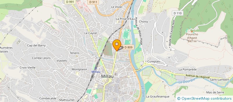 localisation de l'entreprise MONSIEUR BERNARD MARTIN à MILLAU